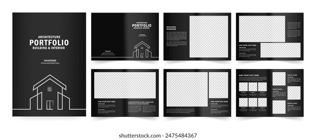 Architect Brochure, A4 size brochure design for interior portfolio template