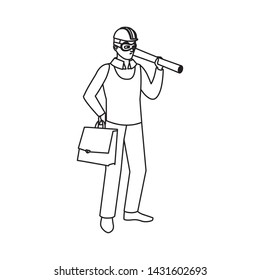 architect builder worker avatar character