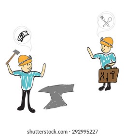 architect building city illustration