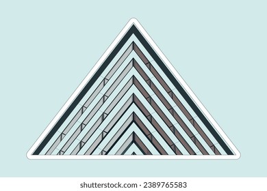 Architect building construction solution sticker design vector. Building logo sticker design icon.
