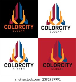 architect building logo - design vector illustration of a dark background