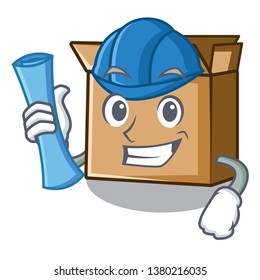 Architect cardboard in the a character shape