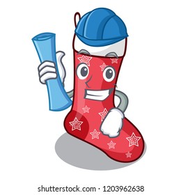 Architect cartoon christmas socks for gifts christmas