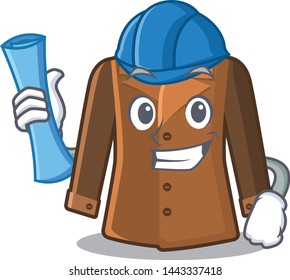 Architect coat isolated with in the mascot