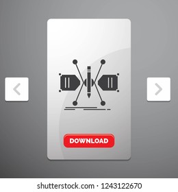 Architect, constructing, grid, sketch, structure Glyph Icon in Carousal Pagination Slider Design & Red Download Button