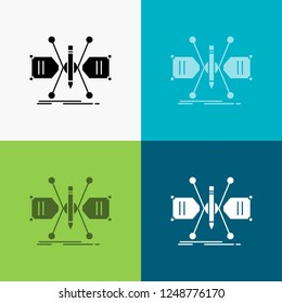 Architect, constructing, grid, sketch, structure Icon Over Various Background. glyph style design, designed for web and app. Eps 10 vector illustration