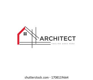 Architect Construction Logo Design Vector