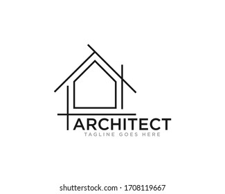 Architect Construction Logo Design Vector