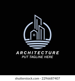 Architect and Construction vector logo design template