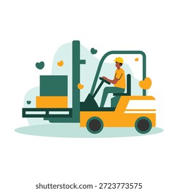 Arquitecto y trabajadores de la construcción ilustración plana diseño de Vector