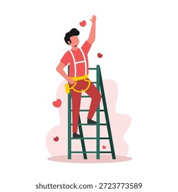 Arquitecto y trabajadores de la construcción ilustración plana diseño de Vector