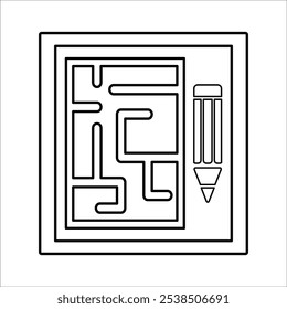 Architect Design Plan Icon In Outline Style