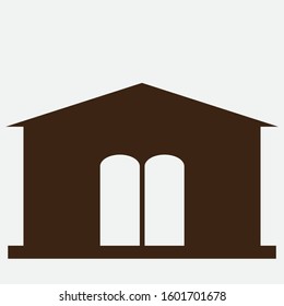 architect design vector two door house building