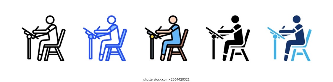 Colección de iconos de escritorio de arquitecto con varios estilos