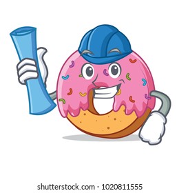 Architect Donut character cartoon style