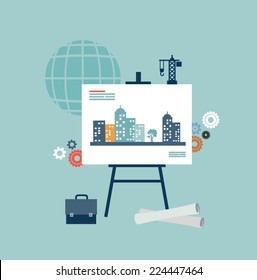 architect drawings illustration