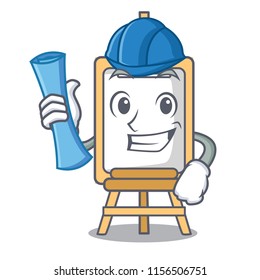 Architect Easel Character Cartoon Style