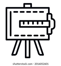 Architect Easel Icon. Outline Architect Easel Vector Icon For Web Design Isolated On White Background