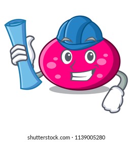 Architect ellipse character cartoon style