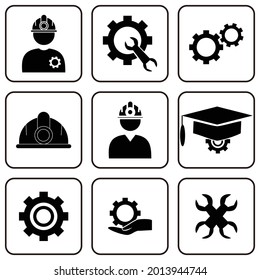 architect and engineer icon, architect and engineer icon vector symbol illustration