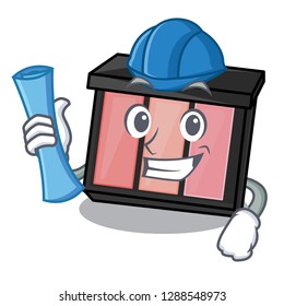 Architect eye shadow isolated with the mascot