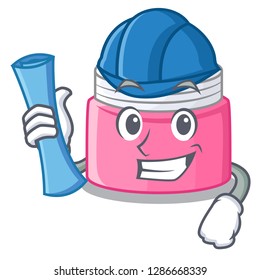 Architect face cream in the cartoon form