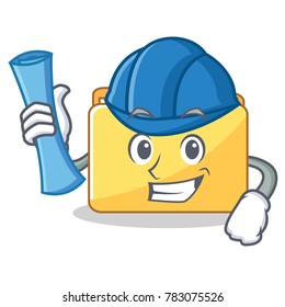 Architect folder character cartoon style