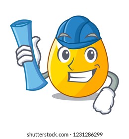 Architect golden eggo on isolated image mascot