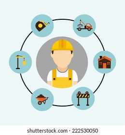 architect graphic design , vector illustration