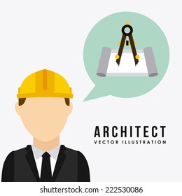 architect graphic design , vector illustration