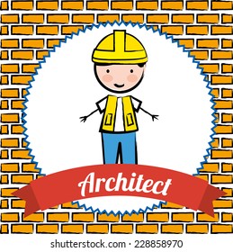 architect graphic design , vector illustration