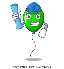 Architect green baloon on left corner mascot