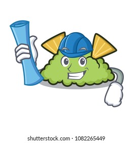 Architect guacamole character cartoon style