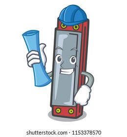Architect harmonica character cartoon style