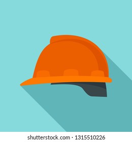 Architect helmet icon. Flat illustration of architect helmet vector icon for web design
