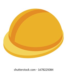 Architect helmet icon. Isometric of architect helmet vector icon for web design isolated on white background