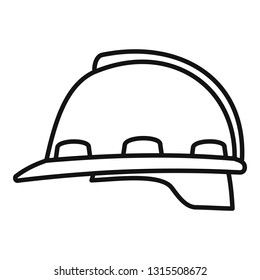 Architect helmet icon. Outline architect helmet vector icon for web design isolated on white background