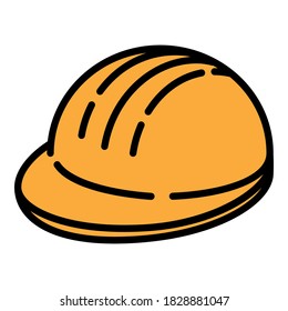 Architect helmet icon. Outline architect helmet vector icon for web design isolated on white background