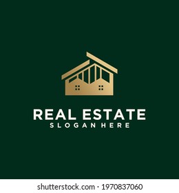 Architect home logo, of architectural design and industrial construction