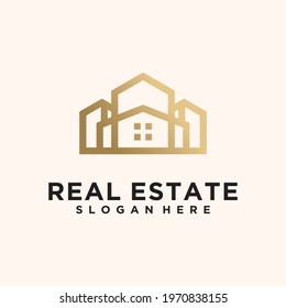 Architect home logo, of architectural design and industrial construction