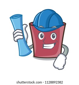 Architect hot chocolate character cartoon