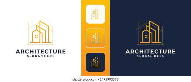 Architect house logo, architectural and construction design vector, Renovation Logo