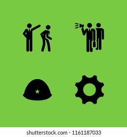 architect icon. 4 architect set with worker, work tools and general helmet vector icons for web and mobile app