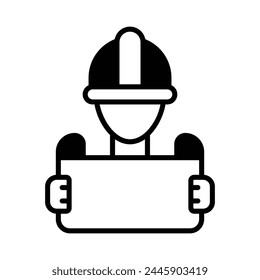 Icono de arquitecto Ilustración vectorial de acciones editable