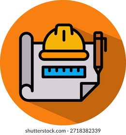 Icono de arquitecto Ilustración vectorial isométrica