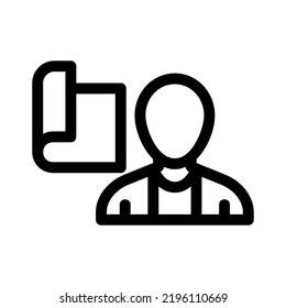 architect icon or logo isolated sign symbol vector illustration - high quality black style vector icons
