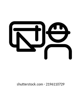 architect icon or logo isolated sign symbol vector illustration - high quality black style vector icons
