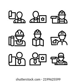 architect icon or logo isolated sign symbol vector illustration - Collection of high quality black style vector icons
