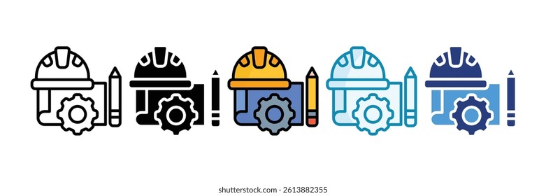 Architect Icon Set Multiple Style Collection