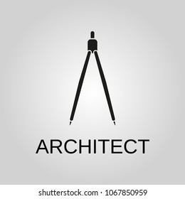 Architect icon. Architect symbol. Flat design. Stock - Vector illustration